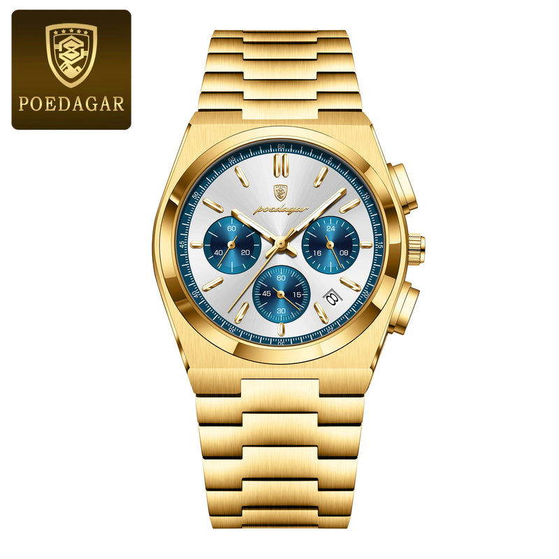 POEDAGAR Relógio Esportivo de Luxo Masculino 970