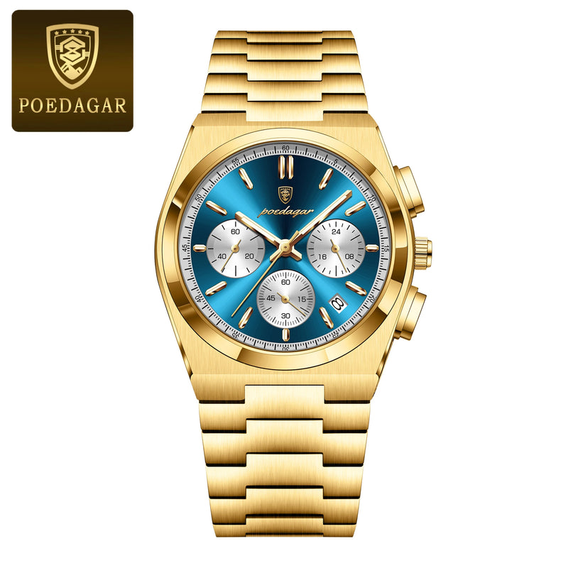POEDAGAR Relógio Esportivo de Luxo Masculino 970