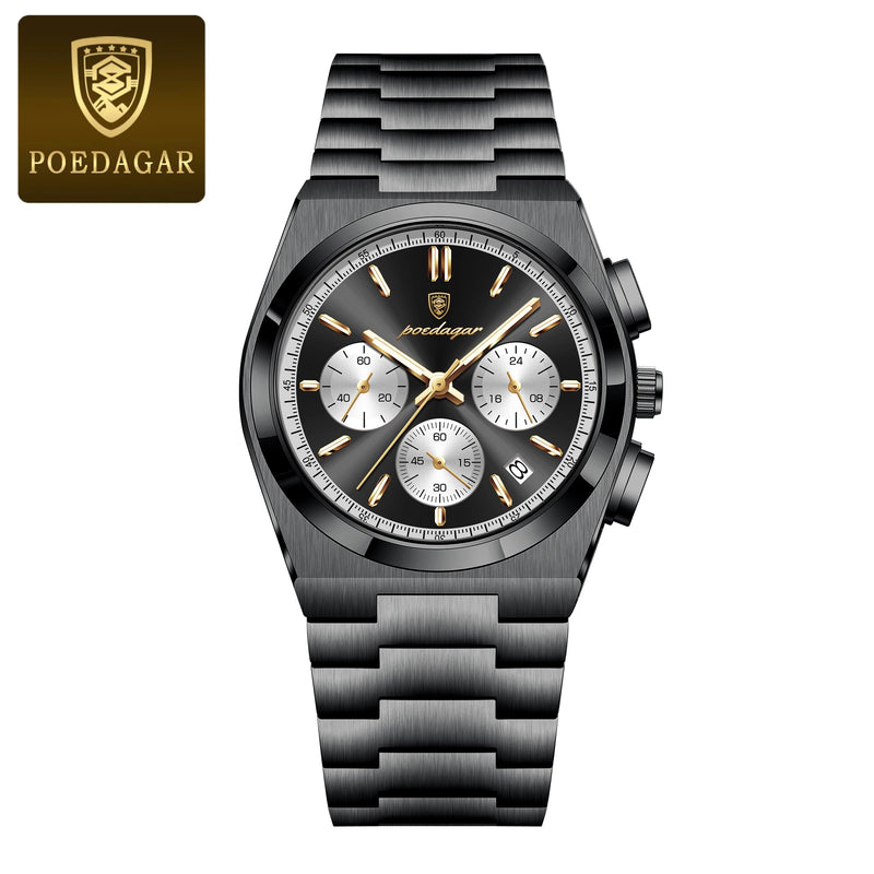 POEDAGAR Relógio Esportivo de Luxo Masculino 970