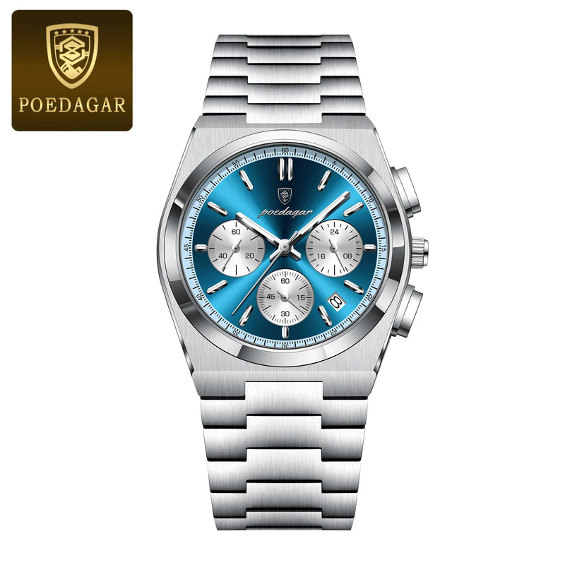 POEDAGAR Relógio Esportivo de Luxo Masculino 970
