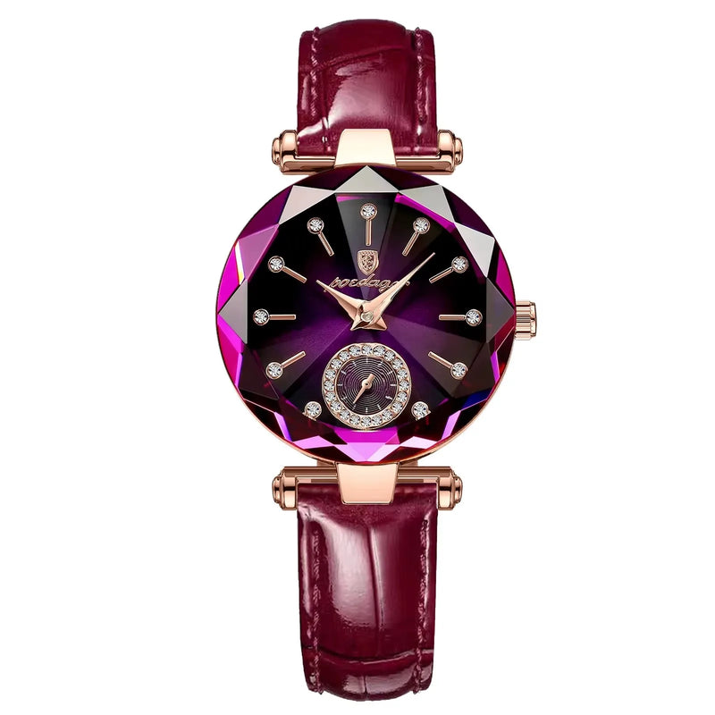 POEDAGAR Relógio Feminino: Elegância Luxuosa em Aço Inoxidável