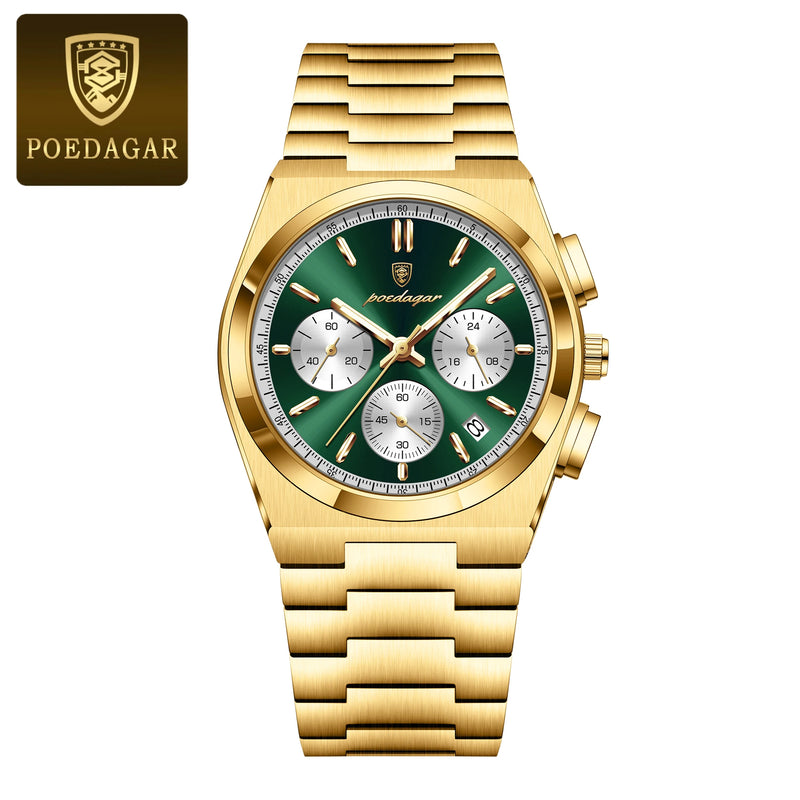 POEDAGAR Relógio Esportivo de Luxo Masculino 970