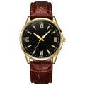 Relógio Masculino de Luxo Minimalista – Pulseira de Couro, Ultra Fino, Quartzo
