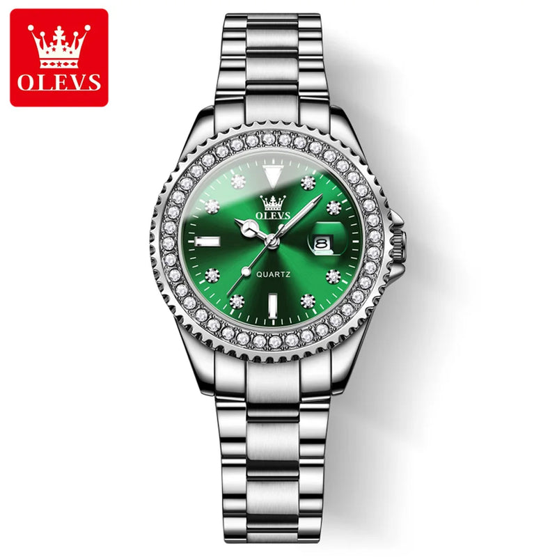 OLEVS Relógio Feminino com Brilhantes 9945