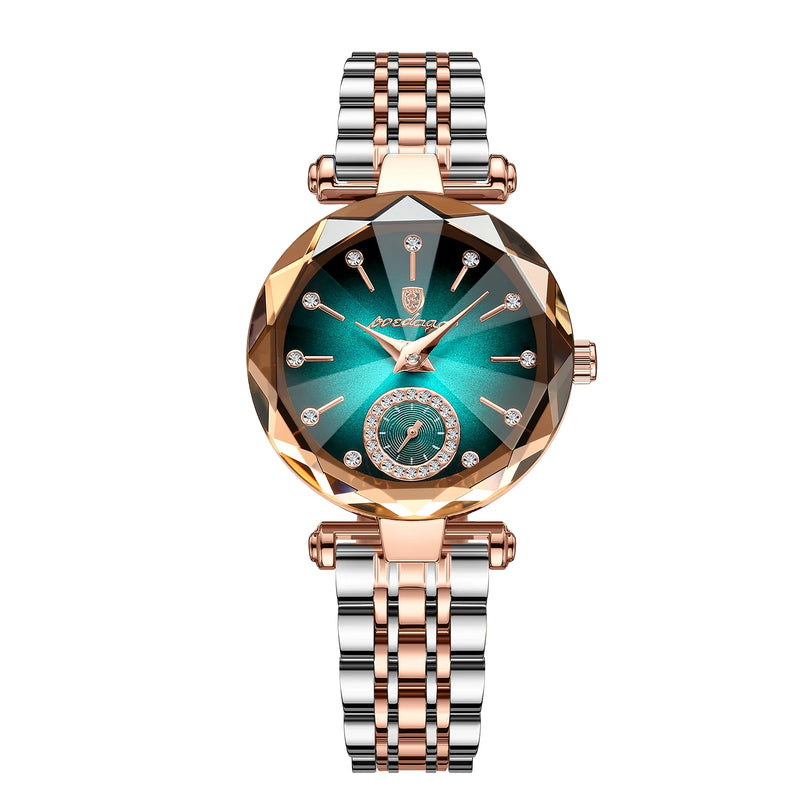 POEDAGAR Relógio Feminino: Elegância Luxuosa em Aço Inoxidável