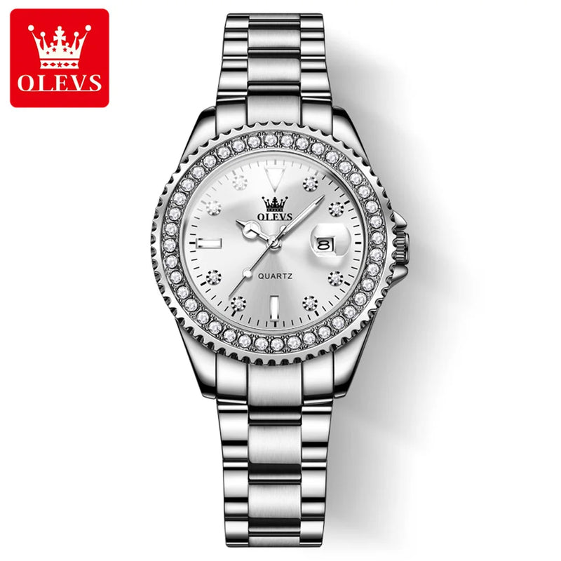 OLEVS Relógio Feminino com Brilhantes 9945