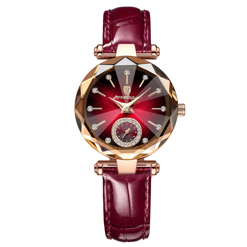POEDAGAR Relógio Feminino: Elegância Luxuosa em Aço Inoxidável