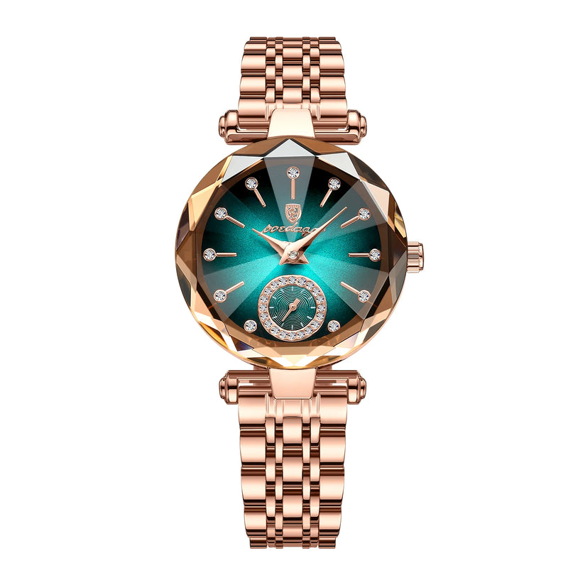 POEDAGAR Relógio Feminino: Elegância Luxuosa em Aço Inoxidável