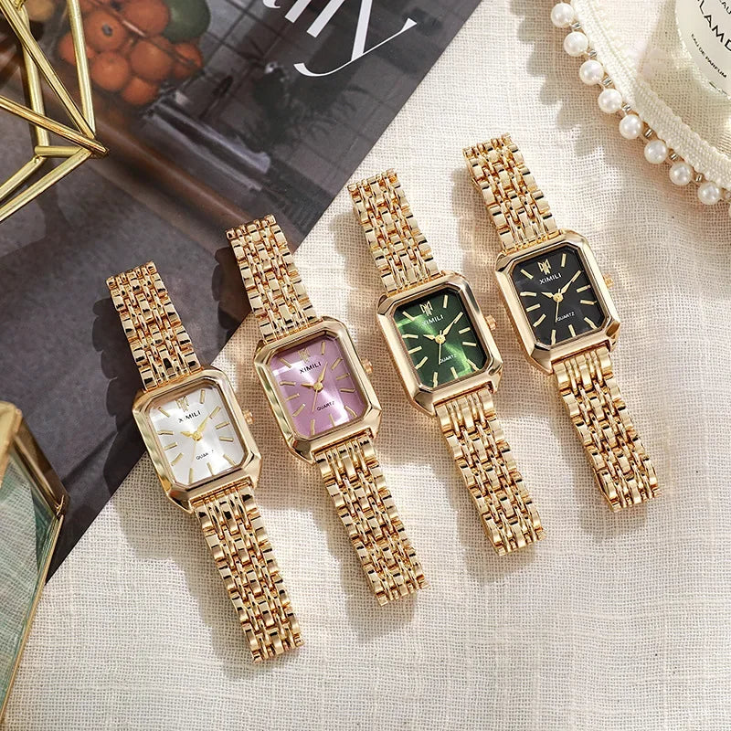 Relógio de Pulso Feminino Clássico – Luxo Rose Gold em Aço Inoxidável