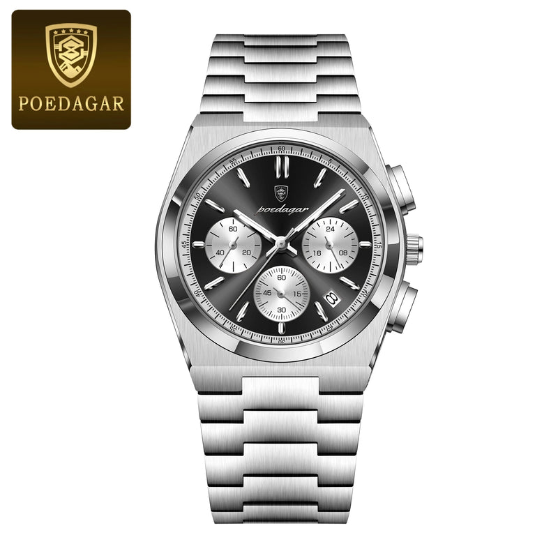 POEDAGAR Relógio Esportivo de Luxo Masculino 970