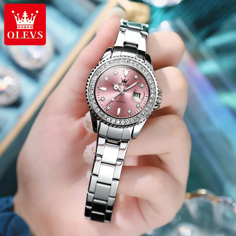 OLEVS Relógio Feminino com Brilhantes 9945