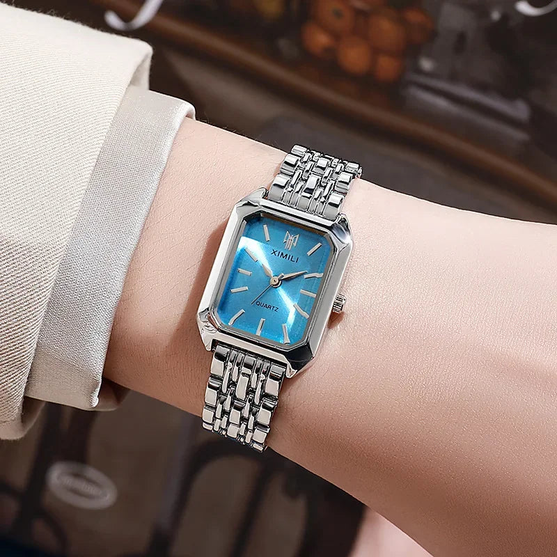 Relógio de Pulso Feminino Clássico – Luxo Rose Gold em Aço Inoxidável