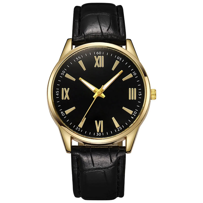 Relógio Masculino de Luxo Minimalista – Pulseira de Couro, Ultra Fino, Quartzo