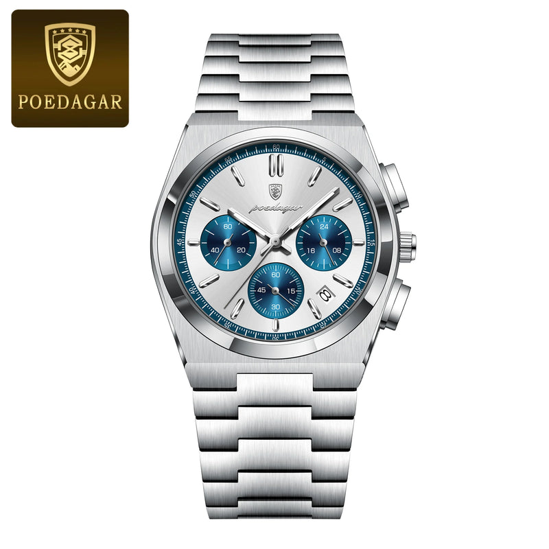 POEDAGAR Relógio Esportivo de Luxo Masculino 970